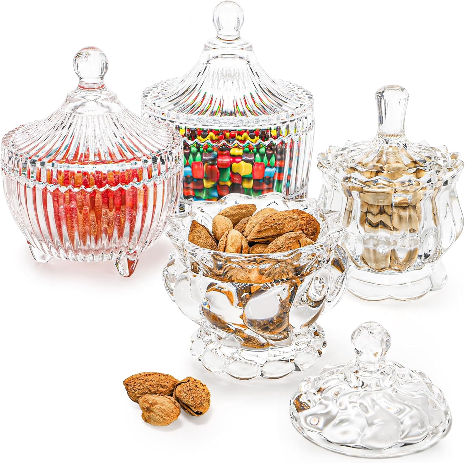 Glass Candy Dish With Lid