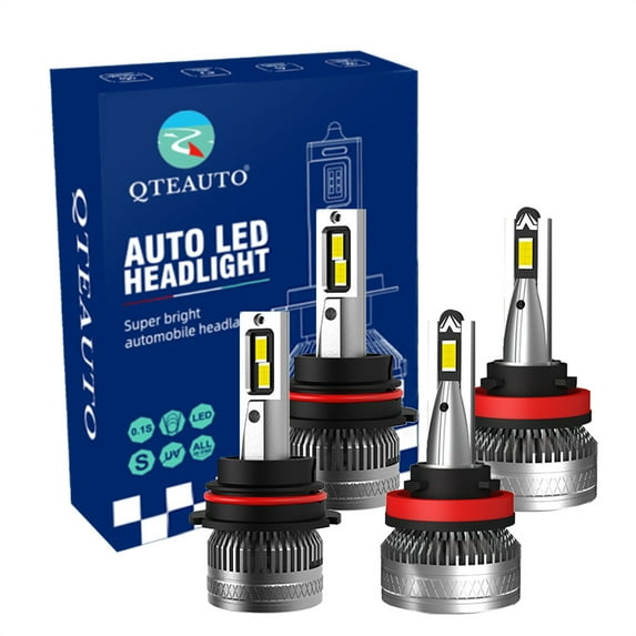 Set of 4 H13/9008 H8/H9/H11 LED Super Bright High Beam Low Beam Fog Light 140W, Voltage 12V, Color Temperature 6000K, Lifespan 30,000 hours, Waterproof rate IP68 For 2011-2015 Chevrolet Cruze