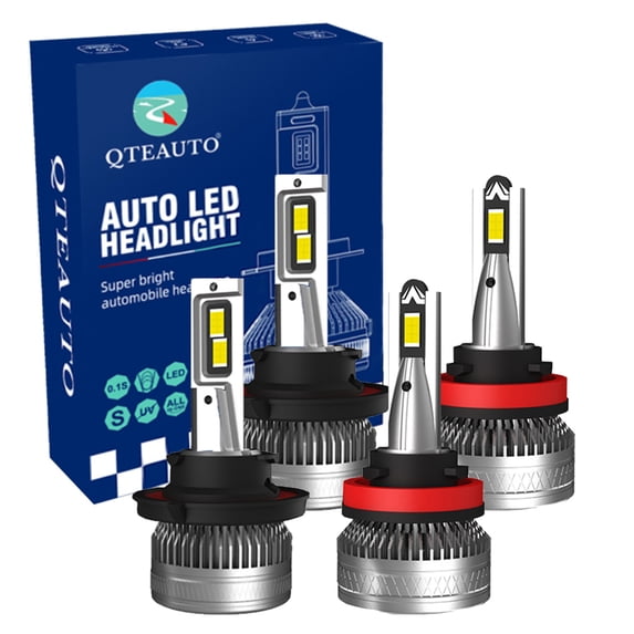 Set of 4 H13 H9/H8/H11 LED Super Bright High Beam Low Beam Fog Light 140W, 12V, 6000K, 30,000 hours, Waterproof rate IP68, Operating Temperature -15c~105c For 2011-2016 Mini Cooper Countryman