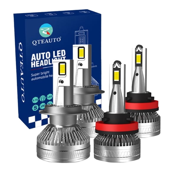 Set of 4 H7 H8/H9/H11 LED Bulb Super Bright High Beam Low Beam 140W, 12V, Color Temperature 6000K, Lifespan 30,000 hours, Waterproof rate IP68, -15c~105c For 2013-2015 Chevrolet Malibu