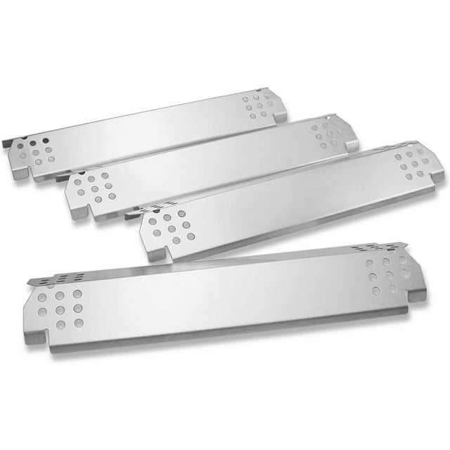 Set of 4 - Heat Plates for Nexgrill 720-0830H, 720-0864, 720-0864M, Expert Gas Grill, Stainless Steel Grill Heat Shield Tent, Burner Cover, Flame Tamer for Home Depot Nexgrill 4 Burner 720-0830H Parts