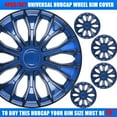 thumbnail image 1 of Set of 4 Hubcap Wheel Cover Replacement 15" Hub Caps Universal Wheel Rim Cover ABS Material Exterior Accessories Snap on Car Truck SUV 15-inch,Black Lacquer & Blue Lacquer, 1 of 11