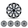 thumbnail image 1 of Set of 4 Hubcaps Wheel Cover Replacement 13" Hub Caps Universal Wheel Rim Cover ABS Material Exterior Accessories Snap on Car Truck SUV 13-inch,Silver Lacquer & Black Lacquer, 1 of 7