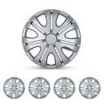 thumbnail image 1 of Set of 4 Hubcaps Wheel Cover Replacement 15" Hub Caps Universal Wheel Rim Cover ABS Material Exterior Accessories Snap on Car Truck SUV 15-inch Silver,Lacquer, 1 of 7