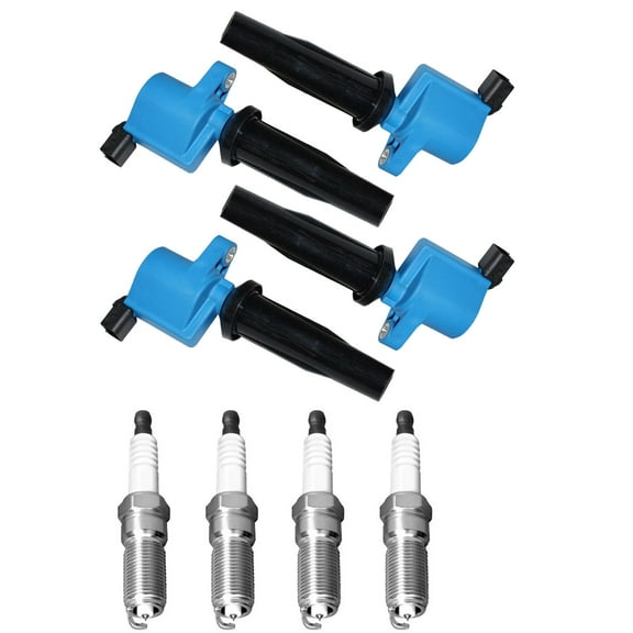 Set of 4 ISA Brand High Performance Ignition Coils and Spark Plugs Compatible with 2015-2020 Ford Transit Connect 2.5L L4 2488cc 152ci Replacement for FD505