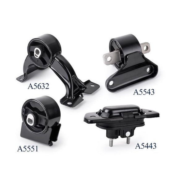 Set of 4 ISA Engine Motor & Trans Mount for 2013-2014 Chrysler 200 2013-2014 Dodge Avenger 2011-2016 Dodge Journey L4 V6 3.6L Replacement For A5551,A5443,A5632,A5543