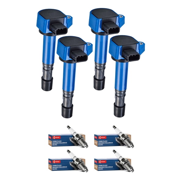 Set of 4 ISA High Performance Ignition Coils and 4 Denso Spark Plugs Compatible with 2007-2008 Honda Ridgeline RT Crew Cab Pickup 4-Door 3.5L 3471CC V6 Replacement for UF400 4503