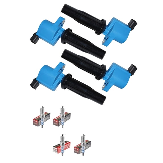 Set of 4 ISA High Performance Ignition Coils and 4 Motorcraft Spark ...