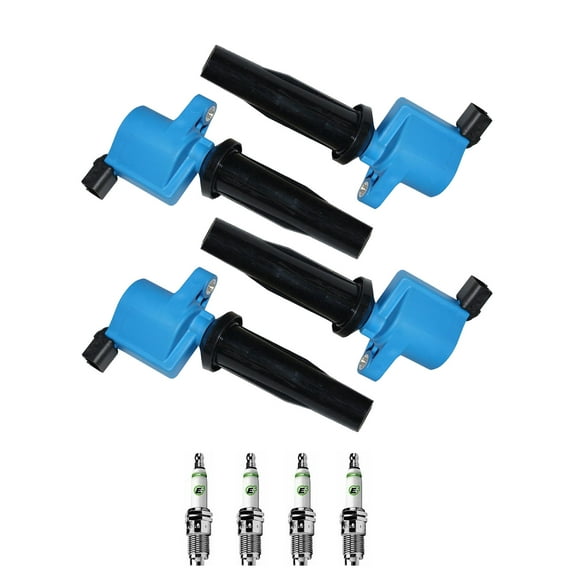 Set of 4 ISA High Performance Ignition Coils and 4 Spark Plugs Compatible with  2012-2013 Ford Transit Connect XL Mini Cargo Van 4-Door 2.0L  Replacement for FD505