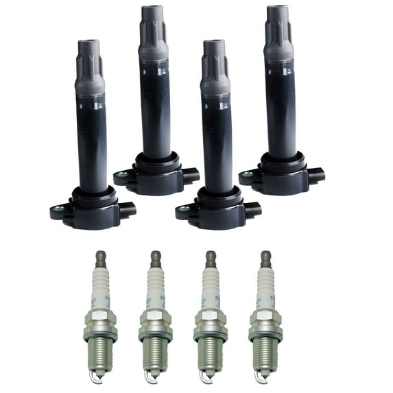 Set of 4 ISA Ignition Coils and 4 NGK Spark Plugs Compatible with 2011-2014 Chrysler 200 Limited Convertible 2-Door 2.4L 2360CC 144Cu. In. l4 Replacement for UF557