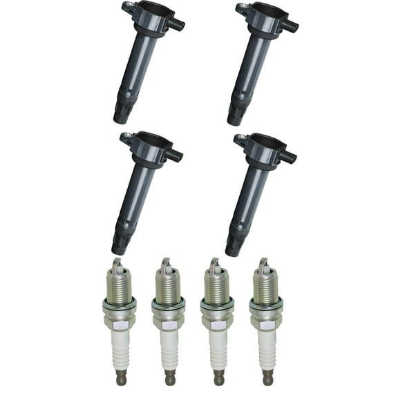 Set of 4 ISA Ignition Coils and 4 NGK Spark Plugs Compatible with 2011-2017 Jeep Compass Latitude Sport Utility 4-Door 2.0L 1998CC 122Cu. In. l4 GAS DOHC Replacement for UF557