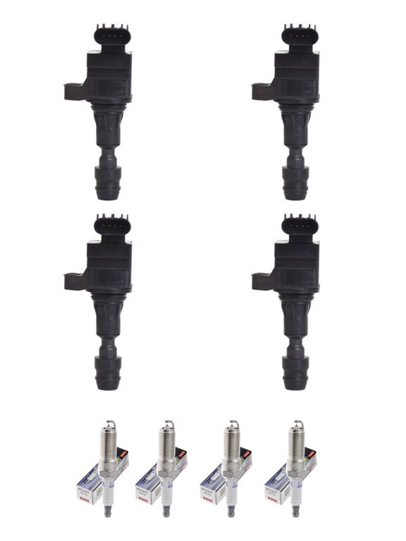 Set of 4 ISA Ignition Coils and 4 Denso Spark Plugs Compatible with 2010-2016 Buick LaCrosse Regal Verano & 2007-2010 Chevrolet Cobalt HHR Malibu UF491