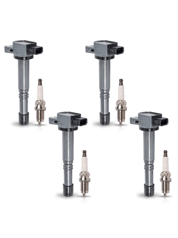ISA Pack of 4 Ignition Coil Spark Plugs 2.0 2.4 l4 for Honda Accord CRV Civic Element Acura RSX CSX 2002 2003 2004 2005 2006 2007 2008 2009 2010 2011 Coil Plugs Replacement for UF311 UF583 XP5224