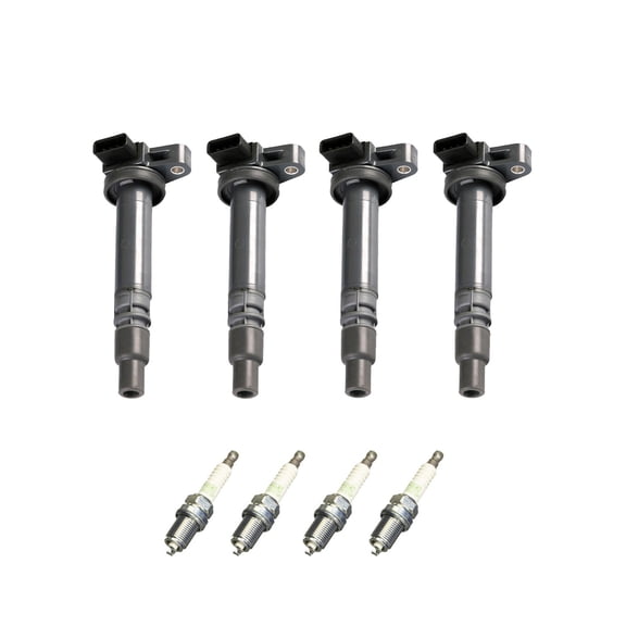 Set of 4 ISA Ignition Coils and 4 NGK Spark Plugs Compatible with 2000-2002 Toyota Tacoma Pre Runner 2.7L V6 Naturally Aspirated Replacement for UF323