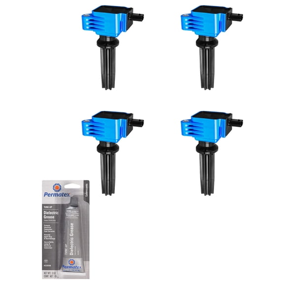 Set of 4 ISA Ignition Coils + Tune Up Grease Compatible with Ford Lincoln - Edge Escape Focus Fusion MKT MKZ Replacement for C1816 UF-670 DG546 Fits select: 2014-2019 FORD ESCAPE TITANIUM