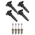 thumbnail image 1 of Set 4 ISA Ignition Coils and 4 Spark Plugs Compatible with Kia Optima 2009-2010 EX Sedan 4-Door 2.4L 2359CC l4  Replacement for UF611, 1 of 1