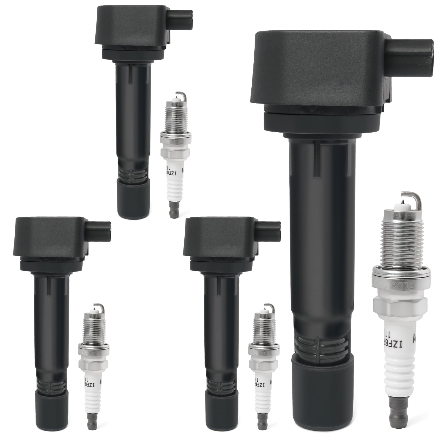 Set of 4 Ignition Coil Packs & Iridium Spark Plugs Compatible with 1.8L 2006 2007 2008 2009 2010 2011 Honda Civic 1.8L L4 Replace UF582, 5C1637, E1082, 30520RNAA01, IC662, C1580