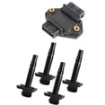 thumbnail image 1 of Set of 4 Ignition Coils and 1 Ignition Spark Control Module Compatible with 2000 Volkswagen Passat 1.8L  1781CC l4 Replacement for LX920 4D0905351 UF274 C1318, 1 of 4