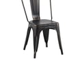 thumbnail image 1 of Set of 4 Industrial Metal Dining Chairs, 18" Seat Height, Sanded Matte Black, Stackable for Indoor/Outdoor Kitchen & Restaurant Use, Lightweight & Easy-Clean, Durable Modern Design, 1 of 5