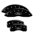 thumbnail image 1 of Set of 4 MGP Caliper Covers, 10005Sfrdbk, Engraved Front and Rear: Oval Logo/Ford, Black Powder Coat Finish, Silver Characters Fits select: 2001-2002 FORD CROWN VICTORIA POLICE INTERCEPTOR, 1 of 4
