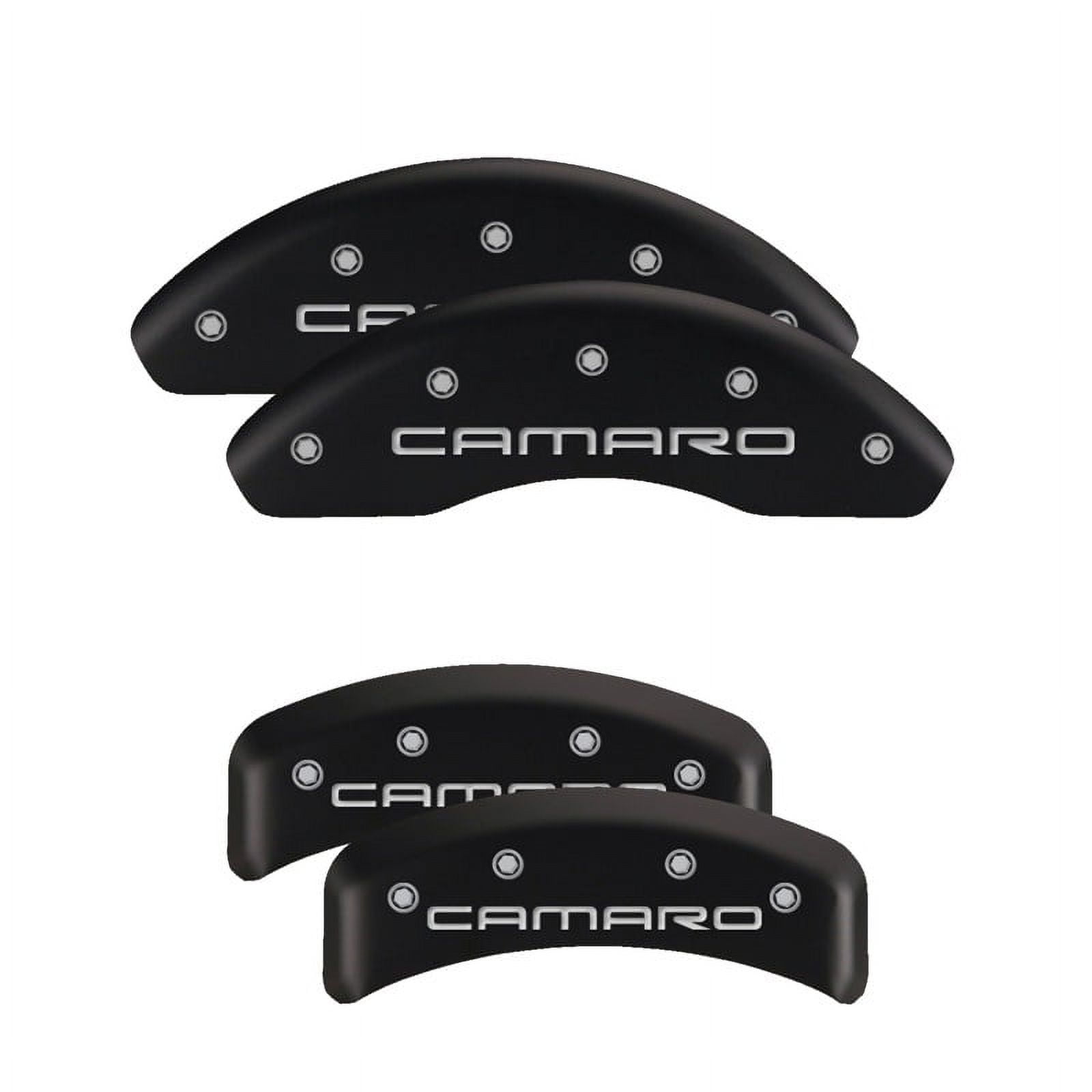 Set Of Mgp Caliper Covers Scl Bk Engraved Front And Rear With Stripes Challenger Black