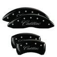 thumbnail image 1 of Set of 4 MGP Caliper Covers 35007Smgpbk, Engraved Front and Rear: MGP, Black Powder Coat Finish, Silver Characters Fits select: 2013-2014 CADILLAC ATS, 2015-2017 CADILLAC ATS LUXURY, 1 of 6