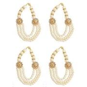 Set of 4 Mala for Laddu Gopal/Devi Maa/Radha Krishna/Indian Traditional Festival Diwali Decorations God Goddess Set Deepawali Decor Deities jewellary All God Idol Statue (Size:- 2")(Colour:-White)