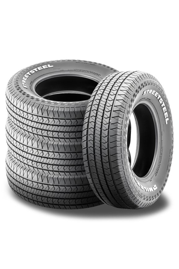 Set of 4 Milestar Streetsteel P235/60R15 98T White Letters All Season Muscle Car Tires 24482001 / 235/60/15 / 2356015 Fits: 1998 Ford Ranger Splash, 1997 Ford Ranger XL