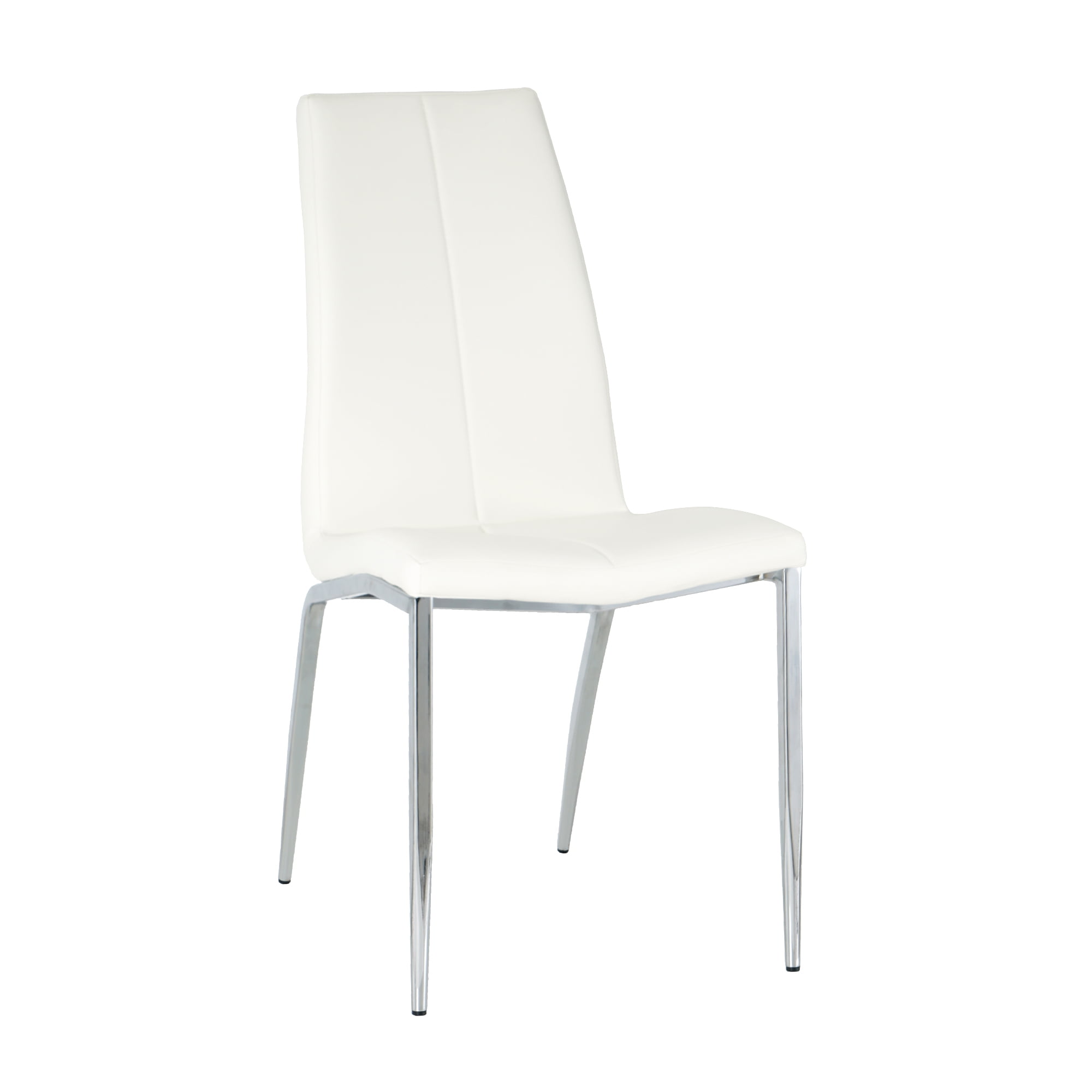 Set of 4 Modern Dining Chairs with Faux Leather Padded Seat | Elegant ...