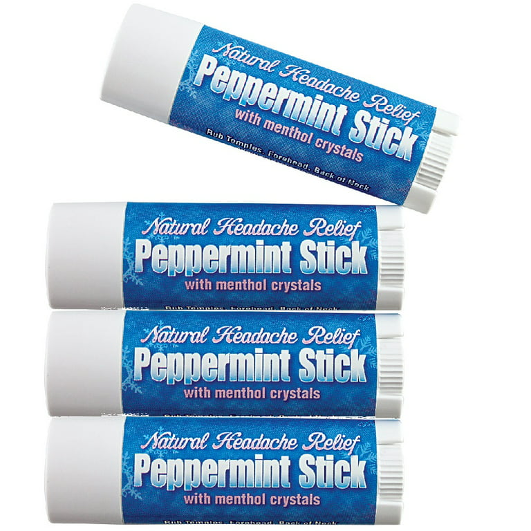Set/4) Natural Peppermint Sticks w/ Menthol & Rosemary For