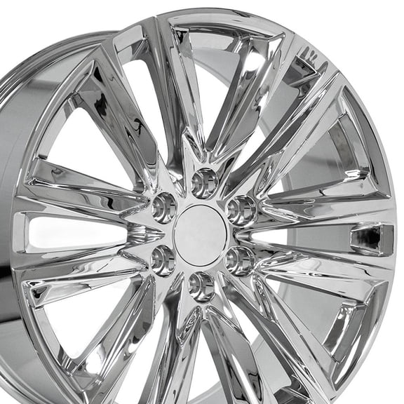 Set(4) OE Wheels CA91 22x9 Chrome Rims 6x139.7 28ET