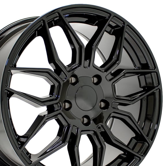 Set(4) OE Wheels CV03C 18x8.5 & 19x10 Gloss Black Rims 5x120.65