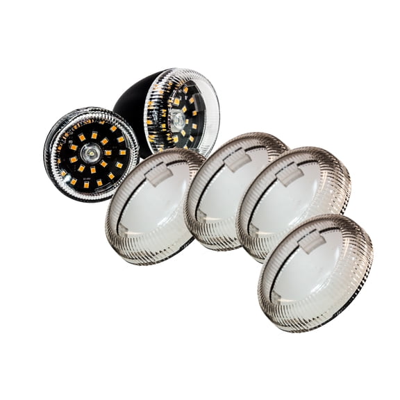 Set (4) OZ-USA? Clear Turn Signal Lens Deuce-Style Snap On Replacement Lens for Harley 2002-2013 Street Glide FLHX