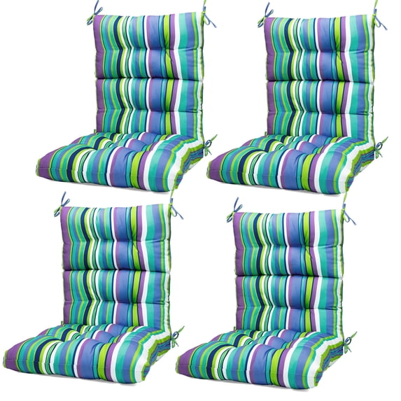 Lelinta 44.1” x 20.86” Back Chair Outdoor Seating Cushions, Fade Resistant Water Resistant (4 Count)