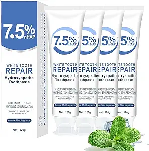 Set 4-Pack Hydroxyapatite Toothpaste for Teeth Remineralization, Enamel