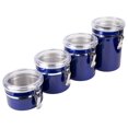 Set of 4 Pieces Stainless Steel Kitchen Storage Jar Container Canister