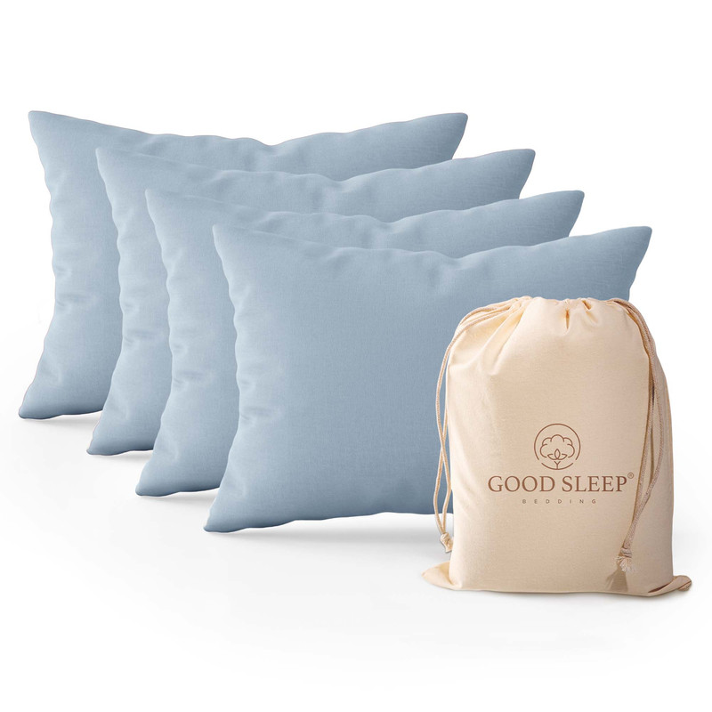 Set of 4 Pillow Cases Queen Standard,800 TC 100 Egyptian Cotton, Great