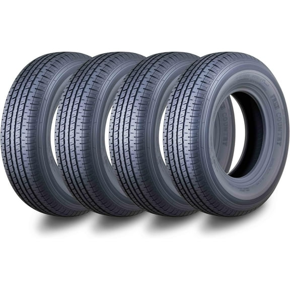 Set 4 Premium FREE COUNTRY Trailer Tire ST215/75R14 8PR Load Range D w/Featured Scuff Guard