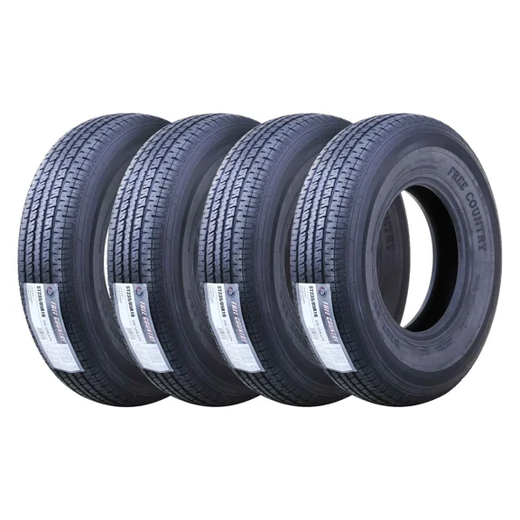 Set 4 Premium FREE COUNTRY Trailer Tires ST 235/85R16 12PR Load Range F Steel Belted Radial w/Scuff Guard