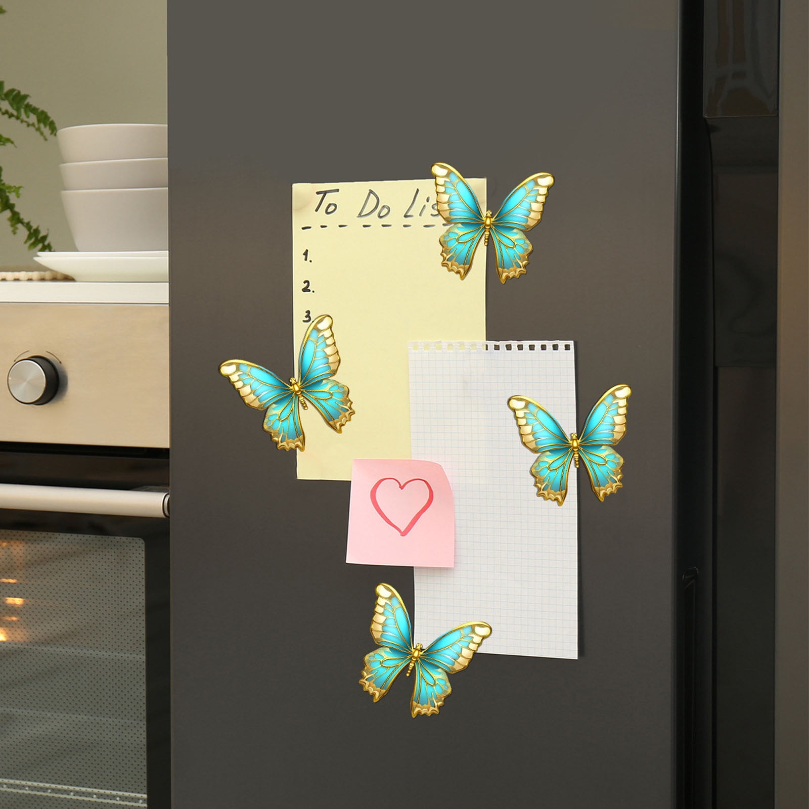 Set of 4 Pretty Butterflyss Magnetic Stickers, Creatively Decorate ...