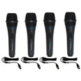 thumbnail image 1 of Technical Pro MK75 Dynamic Wired Microphone 4 Pack with 10 ft XLR to 1/4 Inch Cables, Cardioid Pickup and Metal Construction, 1 of 6