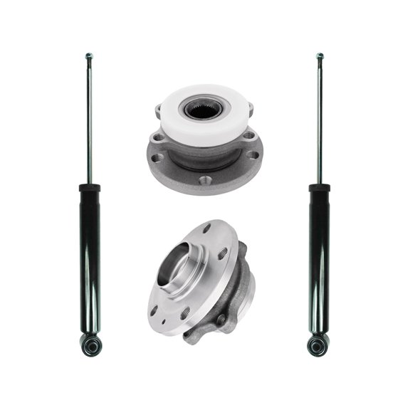 Set 4 Rear Shock Absorber-Wheel Hub Bearing Assembly For 2009-2015 Volkswagen CC