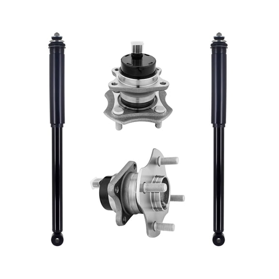 Set 4 Rear Wheel Hub Bearing Assembly-Complete Shock Kit For 2004-2006 Scion XB