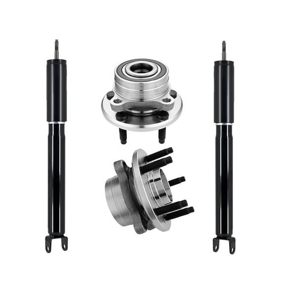 Set 4 Rear Wheel Hub Bearing Assembly-Shock Absorber For 2013-2019 Ford Explorer