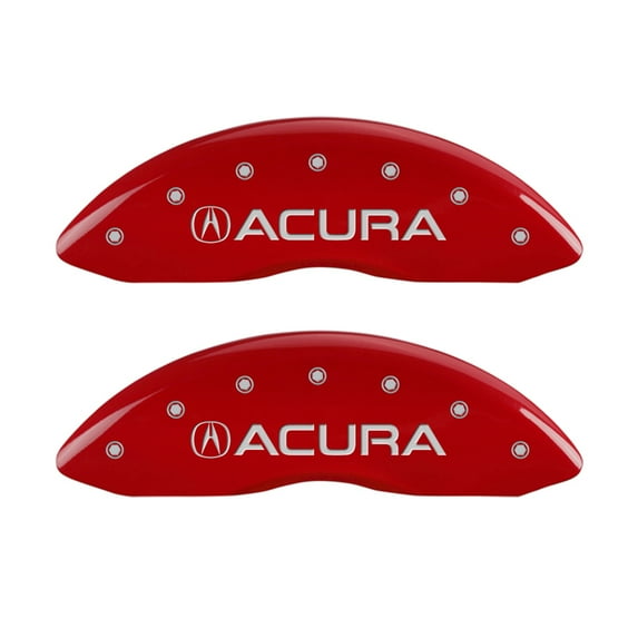 Set of 4 Red Caliper Covers w/Acura logo for 16-17 Acura ILX by MGP Fits select: 2016 ACURA ILX BASE WATCH PLUS, 2017-2018 ACURA ILX PREMIUM/TECHNOLOGY