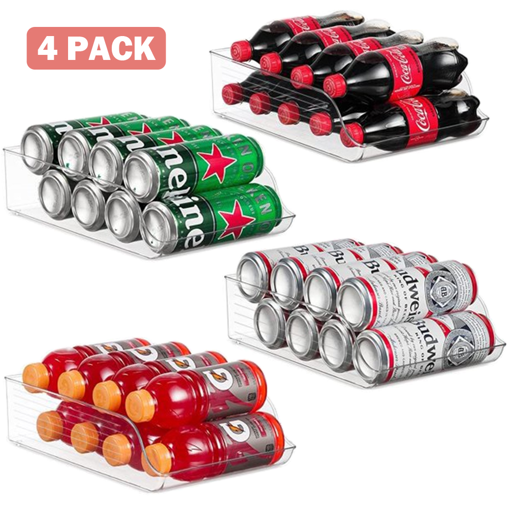 2 Pack Stackabale Fridge & Freezer Safe Soda Bottle Holder Space Saver