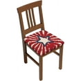 thumbnail image 1 of Set of 4 Removable Chair Seat Covers for Dining Room, American Flag Star Stretchable Office Kitchen Chair Slipcovers Cushion Protector Patriotic Furniture Decor, 16.9x16.9 Inches, 1 of 6