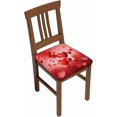 thumbnail image 1 of Set of 4 Removable Chair Seat Covers for Dining Room, Valentine''s Day Stretchable Office Kitchen Chair Slipcovers Cushion Protector Heart Love Ballons Furniture Decor, 16.9x16.9 Inches, 1 of 6