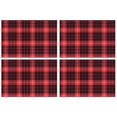 thumbnail image 1 of Set of 4 Round Checkered Placemats Machine Washable Durable Linen Table Mats Heat Resistant Wrinkle Free Circular Plaid Place Mats for Dining Table Kitchen, 1 of 6