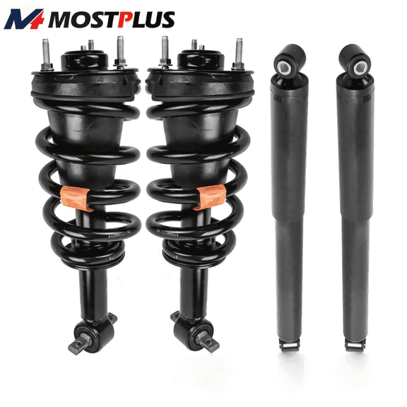 MOSTPLUS 4PCS Front Rear Complete Struts Shock Absorbers Assembly with Coil Spring for 2008-2013 Chevy Silverado GMC Sierra 1500
